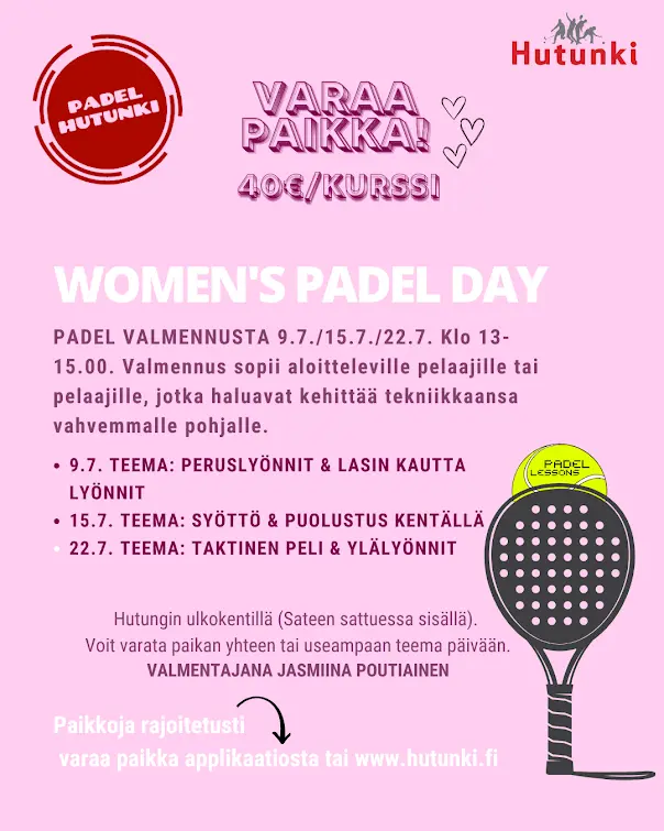 🎾 Nainen nosta padelpelisi uudelle tasolle tänä kesänä!